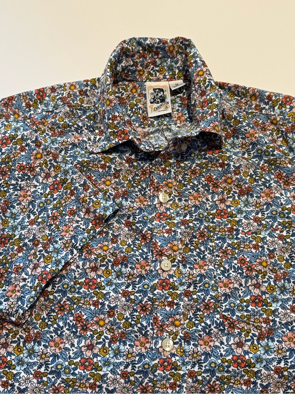 Kennington Ltd Men's Short-Sleeve Button-Down Shirt in Multicolor Floral